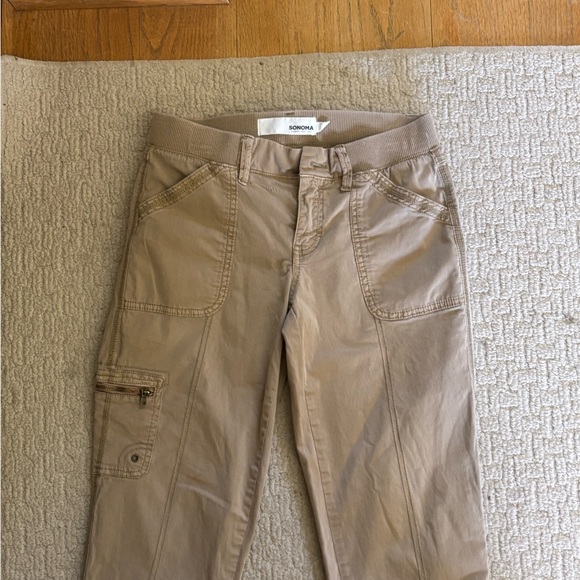Sonoma Khaki Utility Ankle Pants - Picture 3 of 9